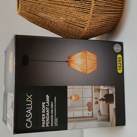 Casalux Rope Pendant Ceiling Light Coastal Rustic Modern - Picture 1 of 7